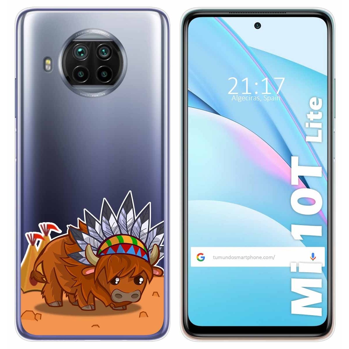 Funda Gel Transparente para Xiaomi Mi 10T Lite diseño Bufalo Dibujos