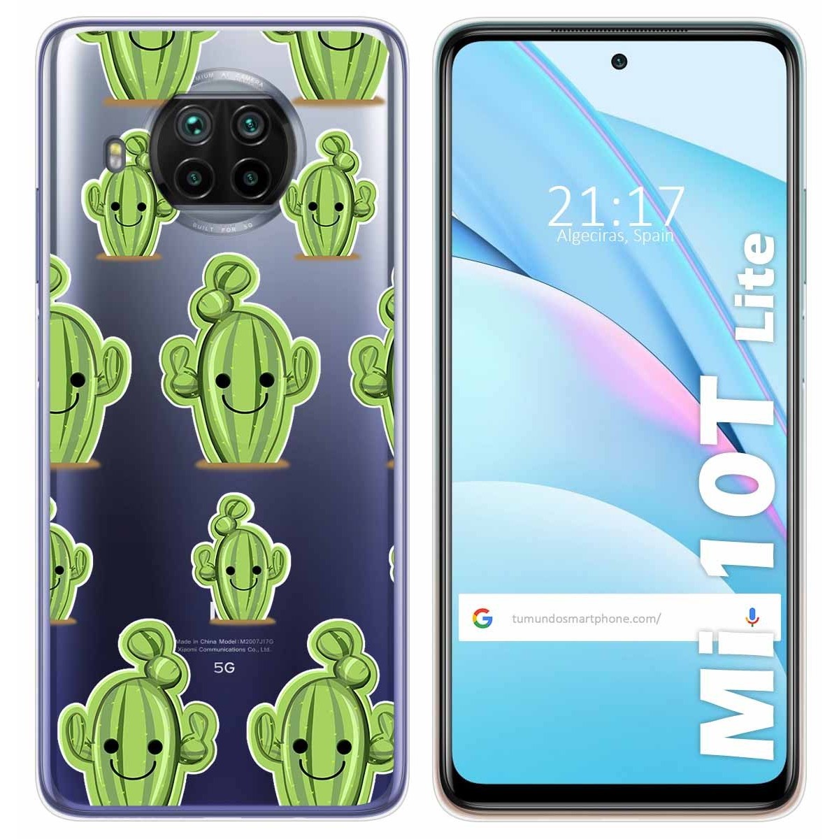 Funda Gel Transparente para Xiaomi Mi 10T Lite diseño Cactus Dibujos
