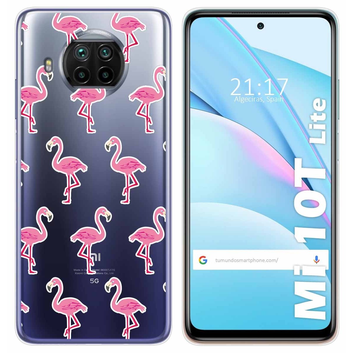Funda Gel Transparente para Xiaomi Mi 10T Lite diseño Flamenco Dibujos