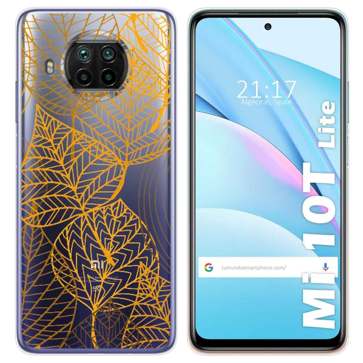 Funda Gel Transparente para Xiaomi Mi 10T Lite diseño Hojas Dibujos