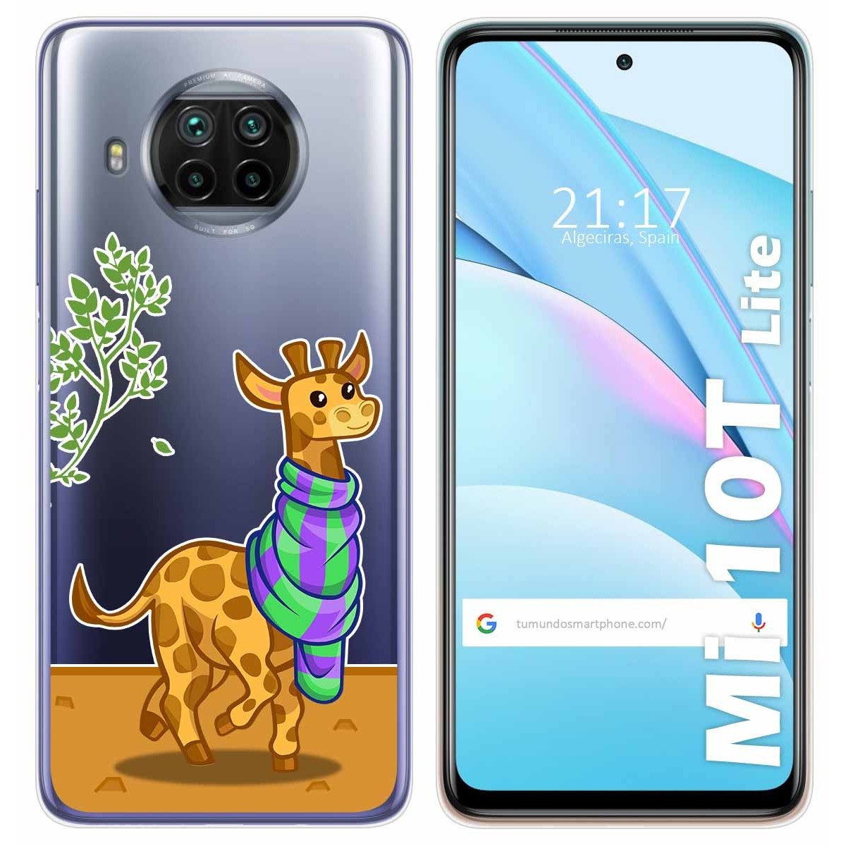 Funda Gel Transparente para Xiaomi Mi 10T Lite diseño Jirafa Dibujos