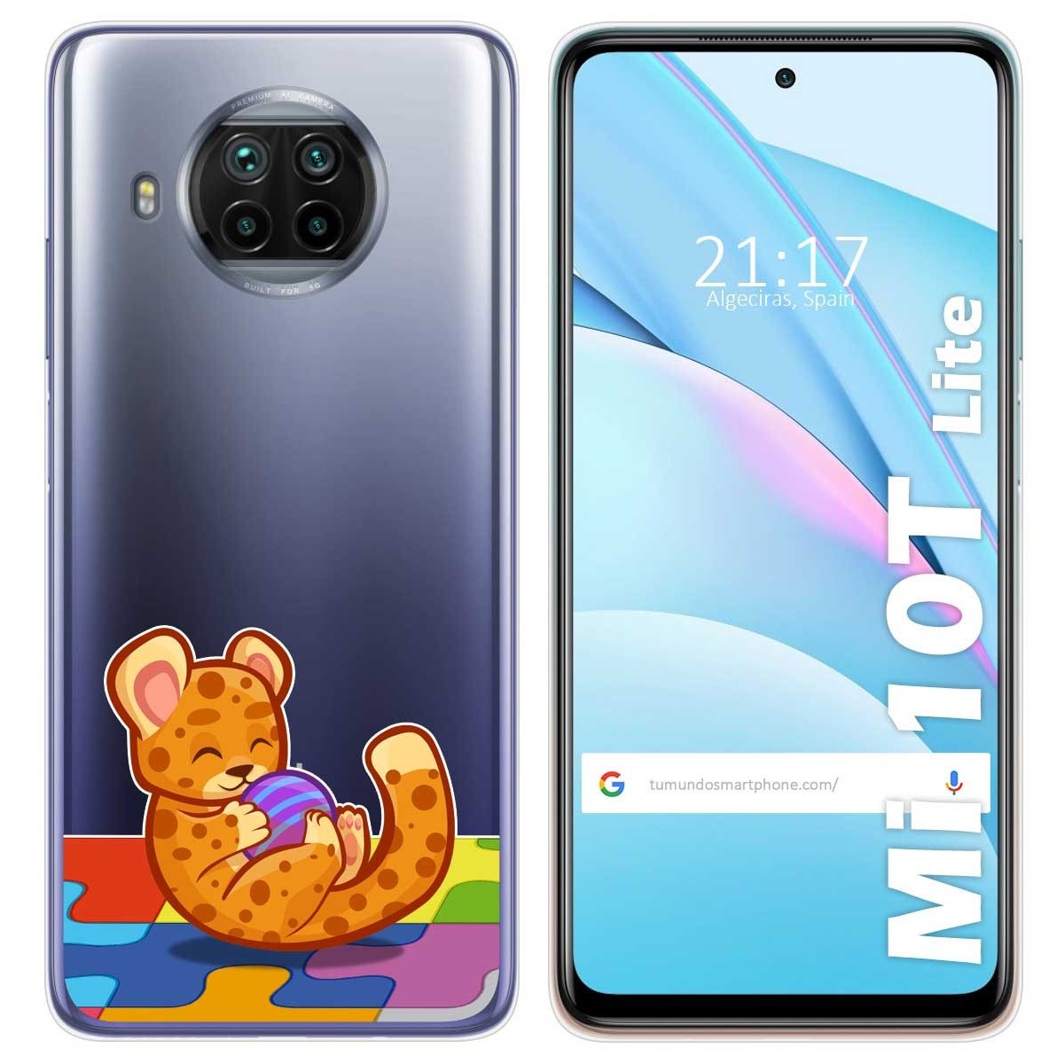 Funda Gel Transparente para Xiaomi Mi 10T Lite diseño Leopardo Dibujos