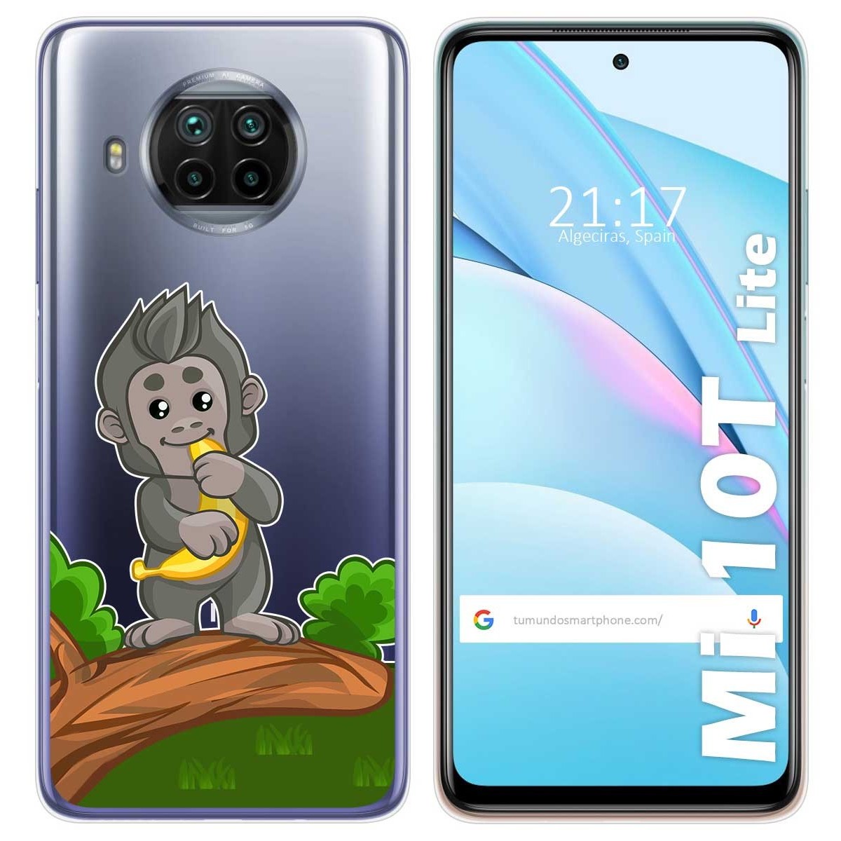 Funda Gel Transparente para Xiaomi Mi 10T Lite diseño Mono Dibujos