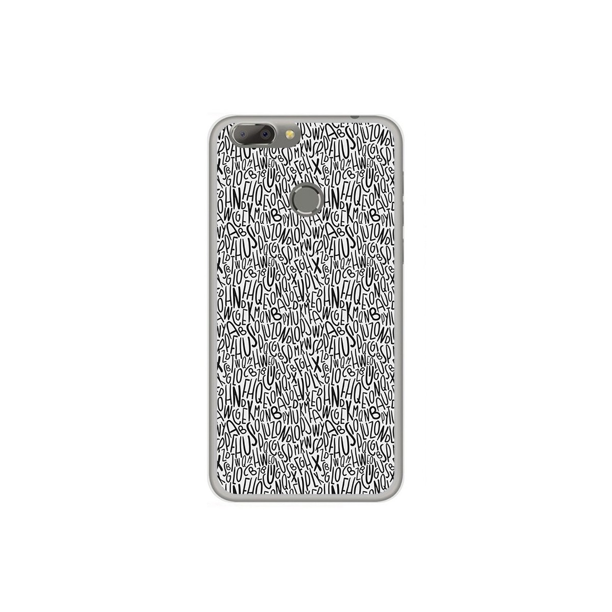 Funda Gel Tpu para Oukitel U20 Plus Diseño Letras Dibujos
