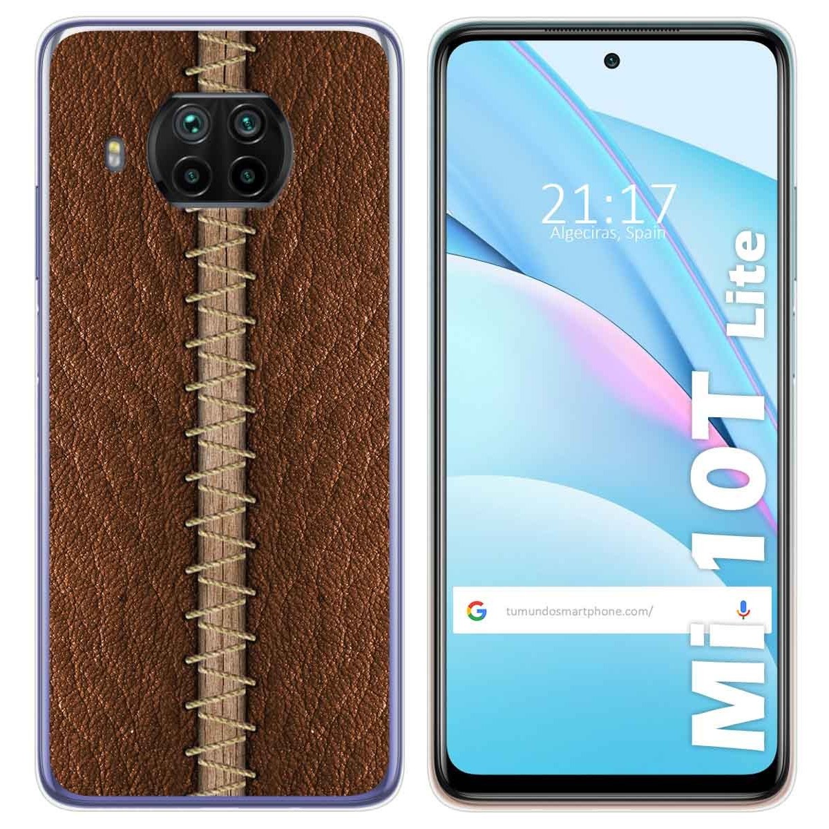 Funda Gel Tpu para Xiaomi Mi 10T Lite diseño Cuero 01 Dibujos