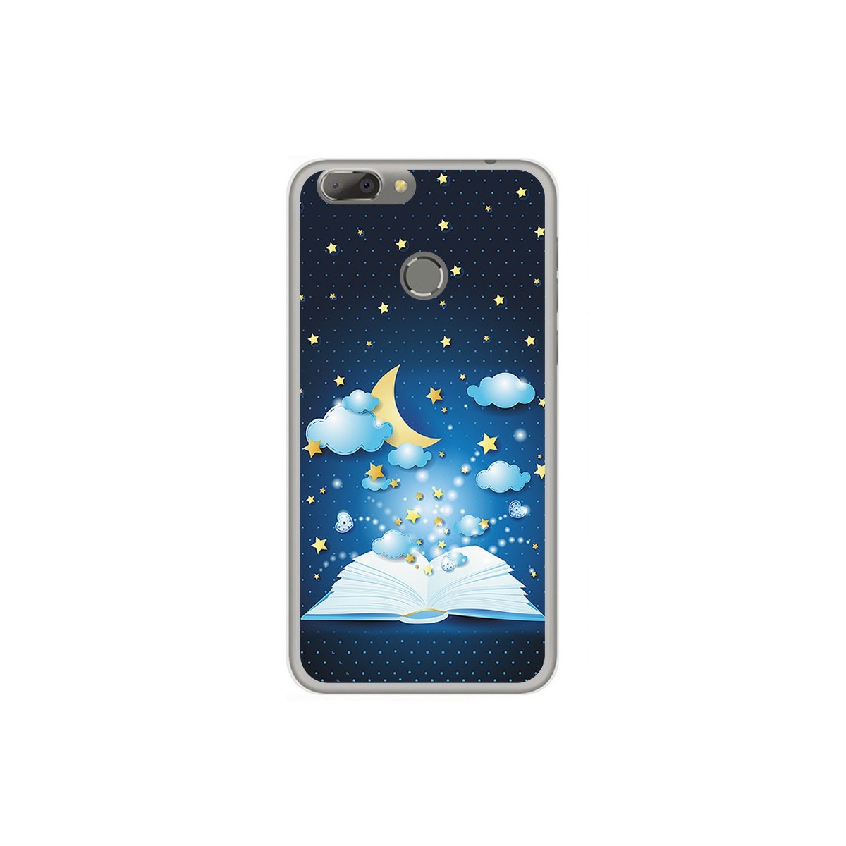 Funda Gel Tpu para Oukitel U20 Plus Diseño Libro Cuentos Dibujos