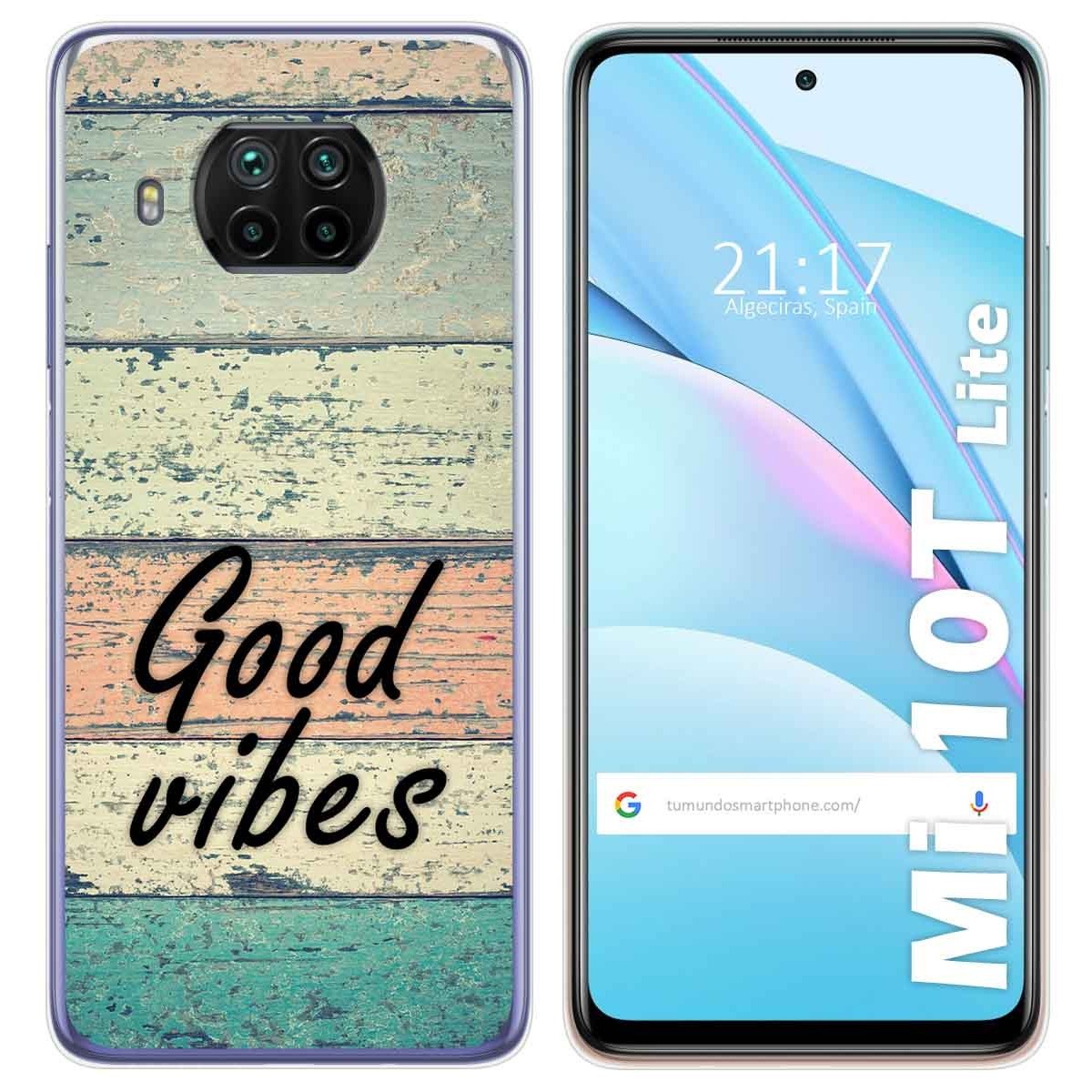 Funda Gel Tpu para Xiaomi Mi 10T Lite diseño Madera 01 Dibujos
