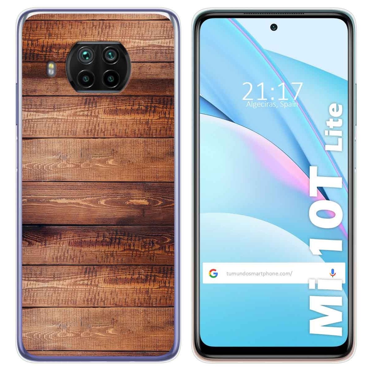 Funda Gel Tpu para Xiaomi Mi 10T Lite diseño Madera 02 Dibujos