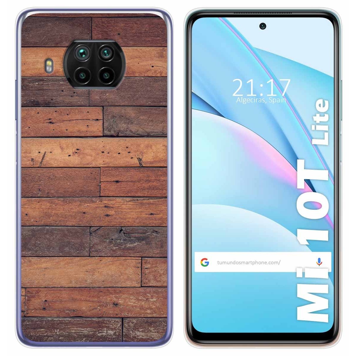 Funda Gel Tpu para Xiaomi Mi 10T Lite diseño Madera 03 Dibujos