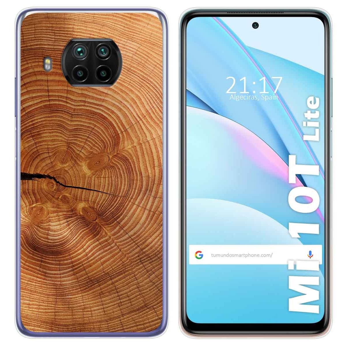 Funda Gel Tpu para Xiaomi Mi 10T Lite diseño Madera 04 Dibujos