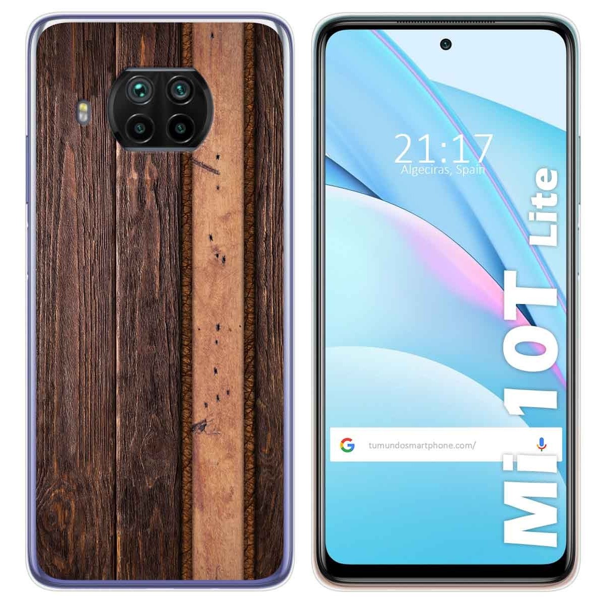 Funda Gel Tpu para Xiaomi Mi 10T Lite diseño Madera 05 Dibujos