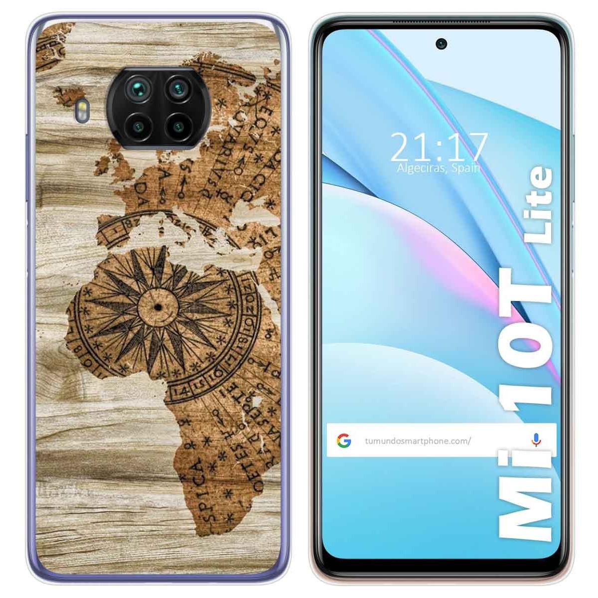 Funda Gel Tpu para Xiaomi Mi 10T Lite diseño Madera 07 Dibujos