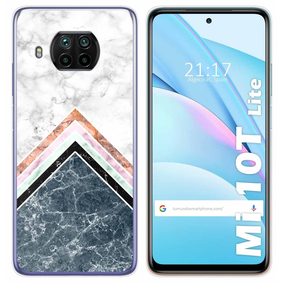 Funda Gel Tpu para Xiaomi Mi 10T Lite diseño Mármol 05 Dibujos