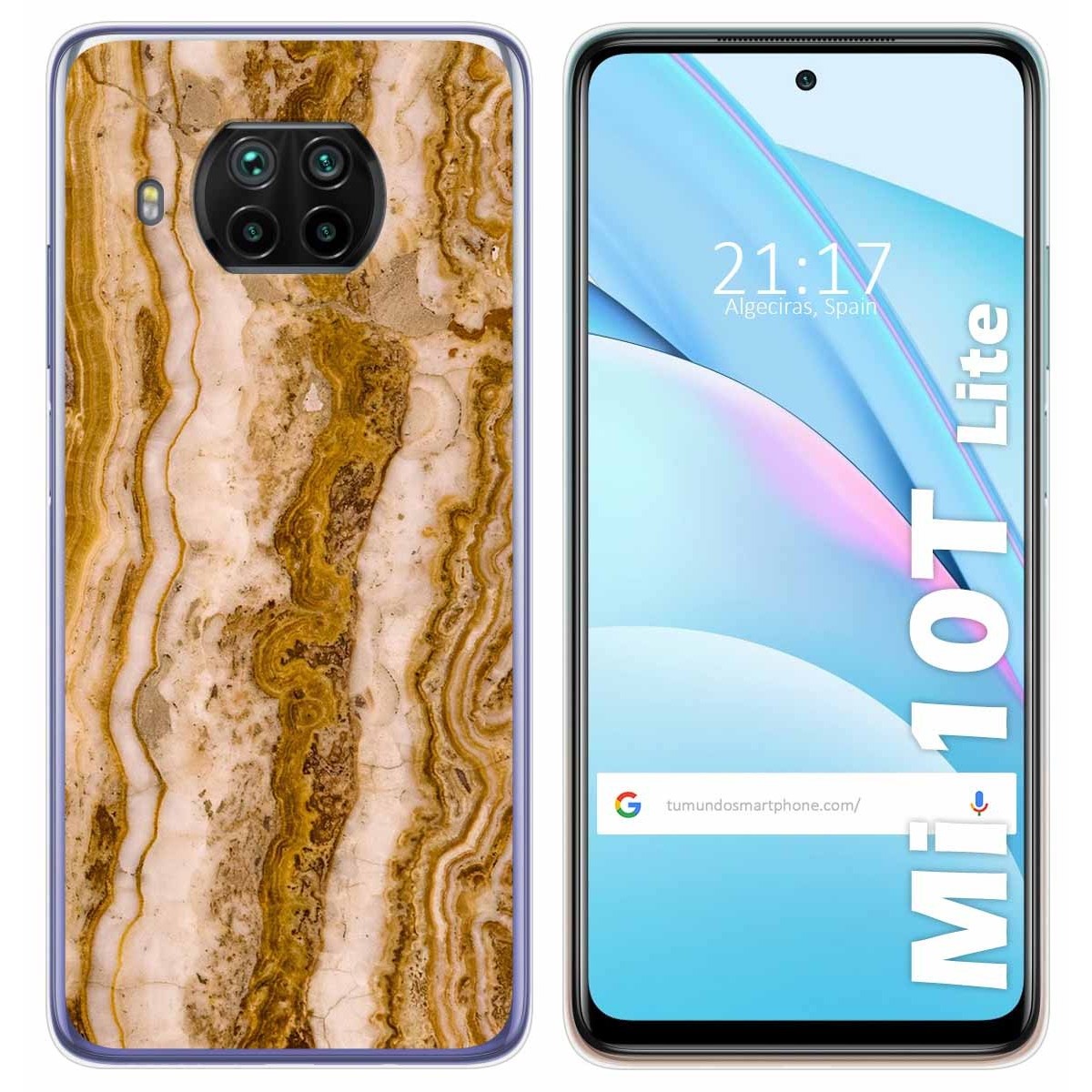 Funda Gel Tpu para Xiaomi Mi 10T Lite diseño Mármol 10 Dibujos