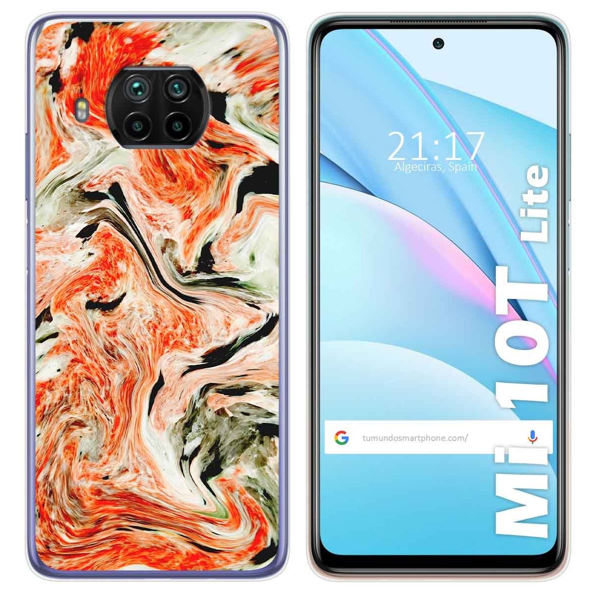Funda Gel Tpu para Xiaomi Mi 10T Lite diseño Mármol 12 Dibujos