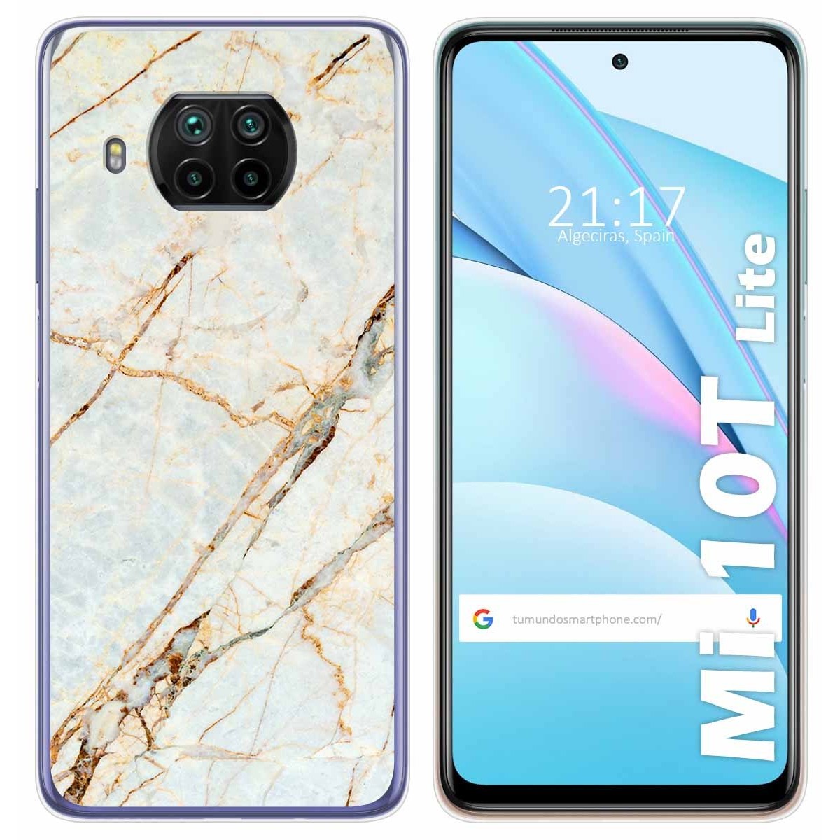 Funda Gel Tpu para Xiaomi Mi 10T Lite diseño Mármol 13 Dibujos