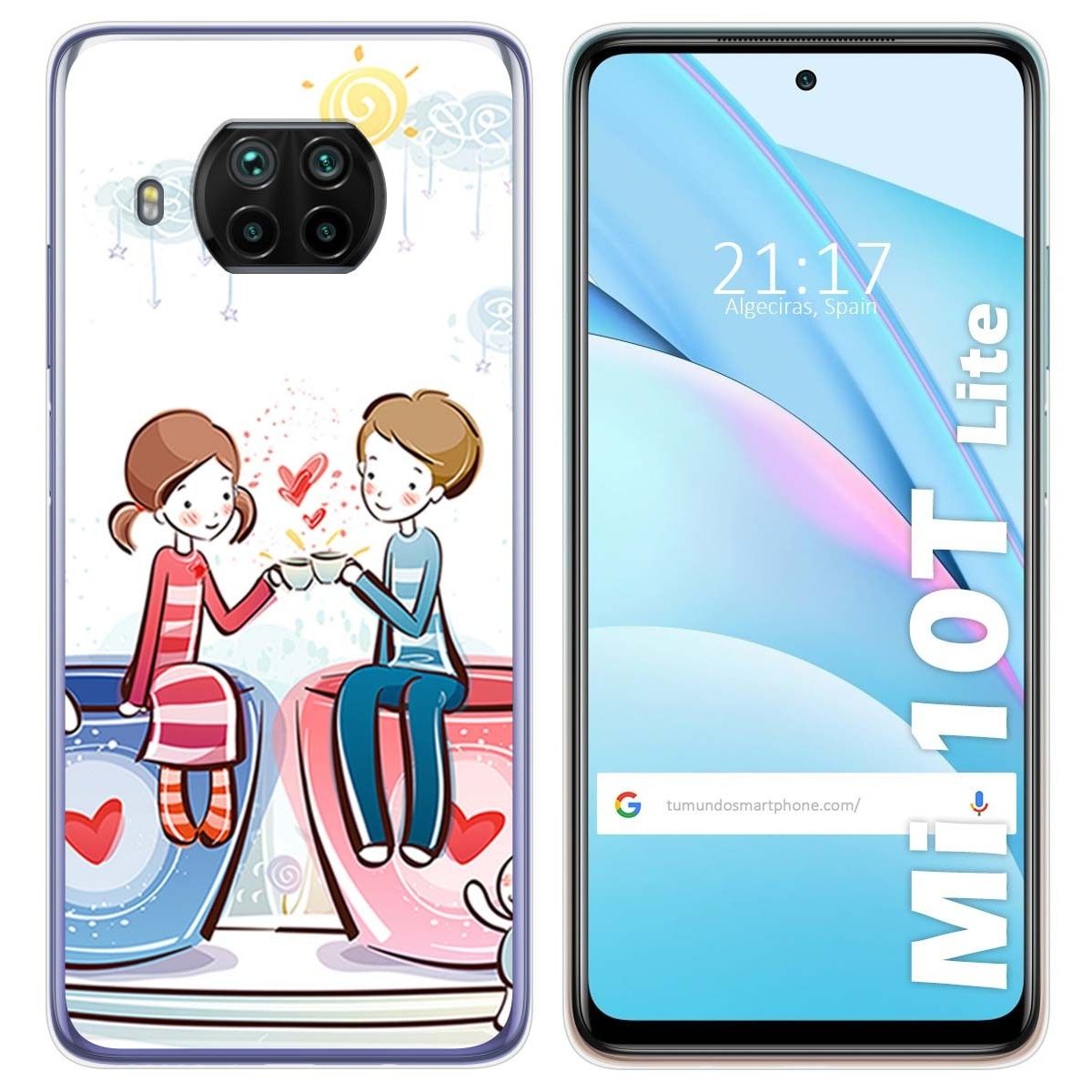 Funda Gel Tpu para Xiaomi Mi 10T Lite diseño Café Dibujos