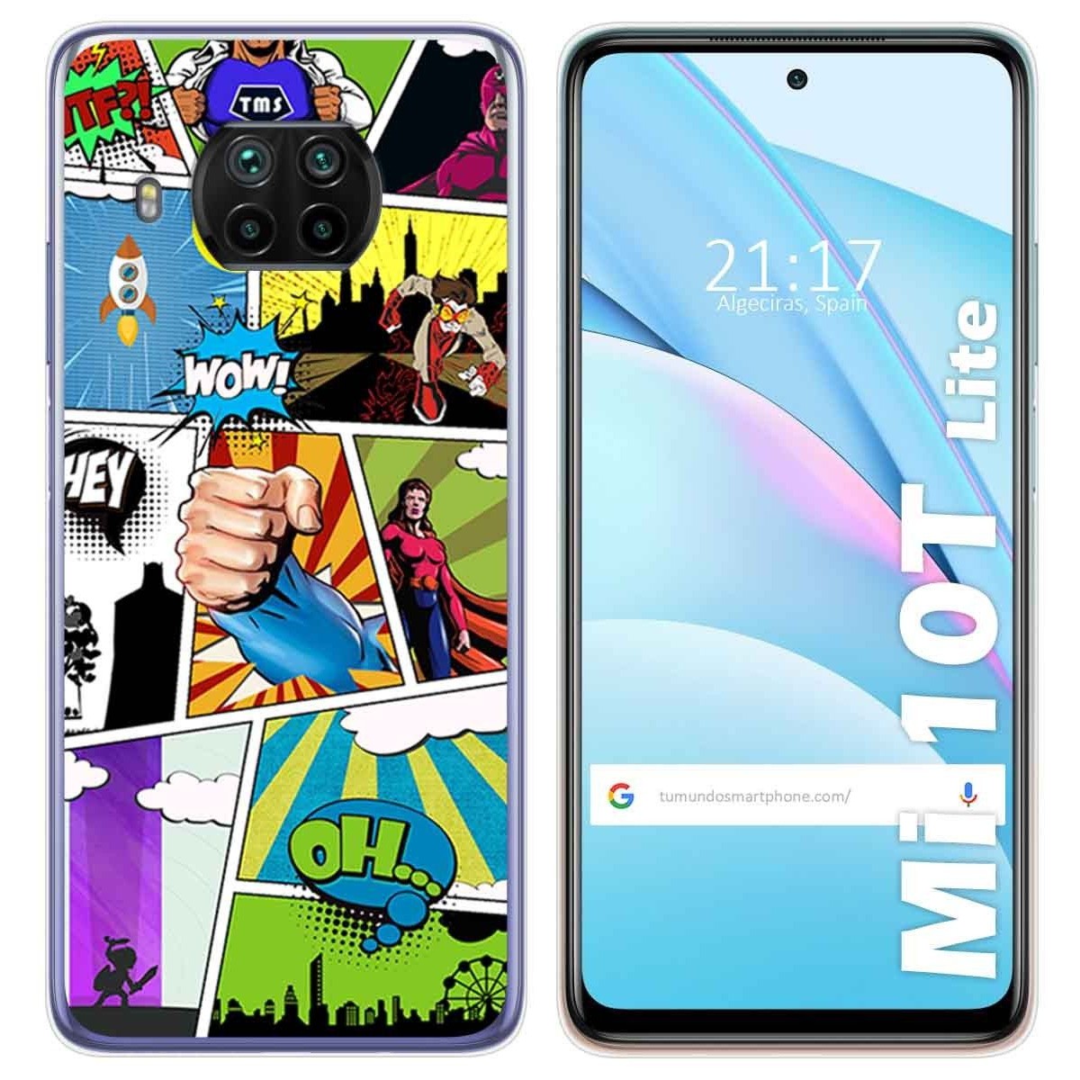 Funda Gel Tpu para Xiaomi Mi 10T Lite diseño Comic Dibujos