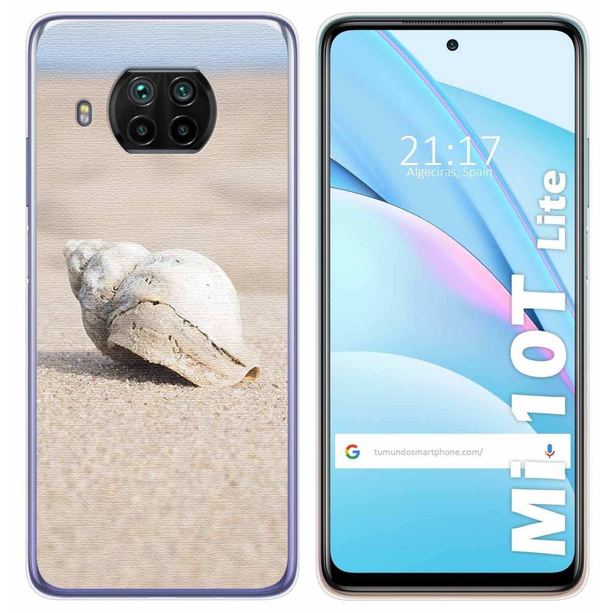 Funda Gel Tpu para Xiaomi Mi 10T Lite diseño Concha Dibujos