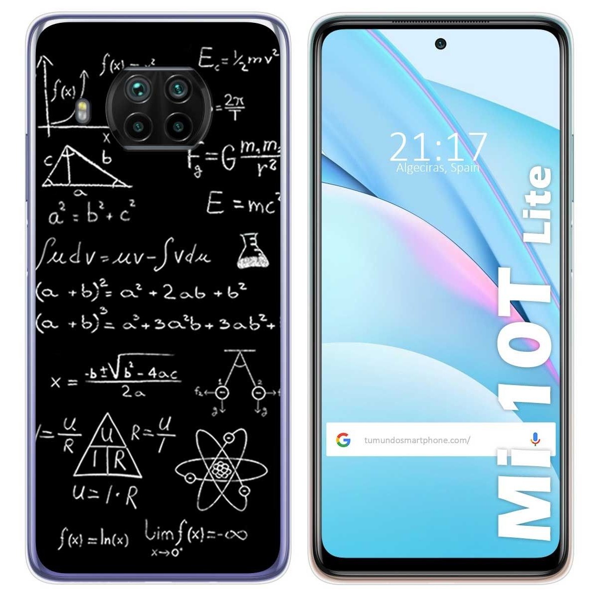 Funda Gel Tpu para Xiaomi Mi 10T Lite diseño Formulas Dibujos