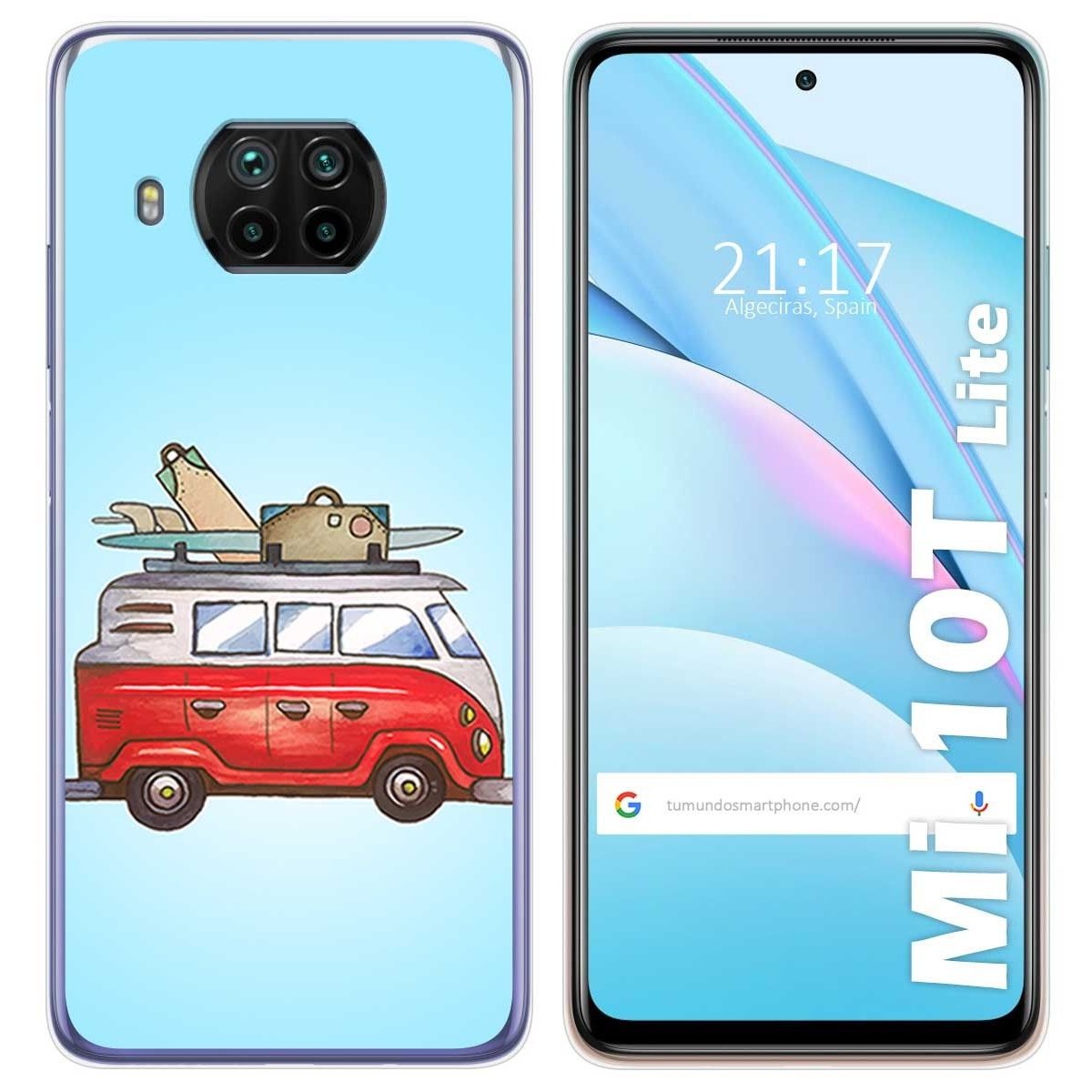 Funda Gel Tpu para Xiaomi Mi 10T Lite diseño Furgoneta Dibujos