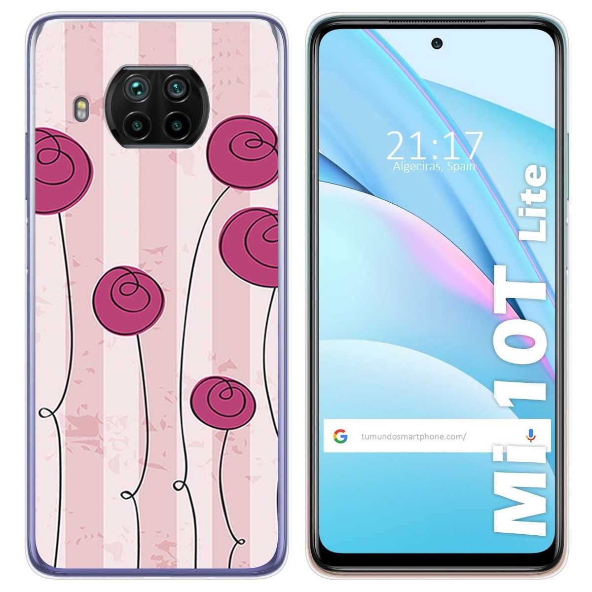Funda Gel Tpu para Xiaomi Mi 10T Lite diseño Flores Vintage Dibujos