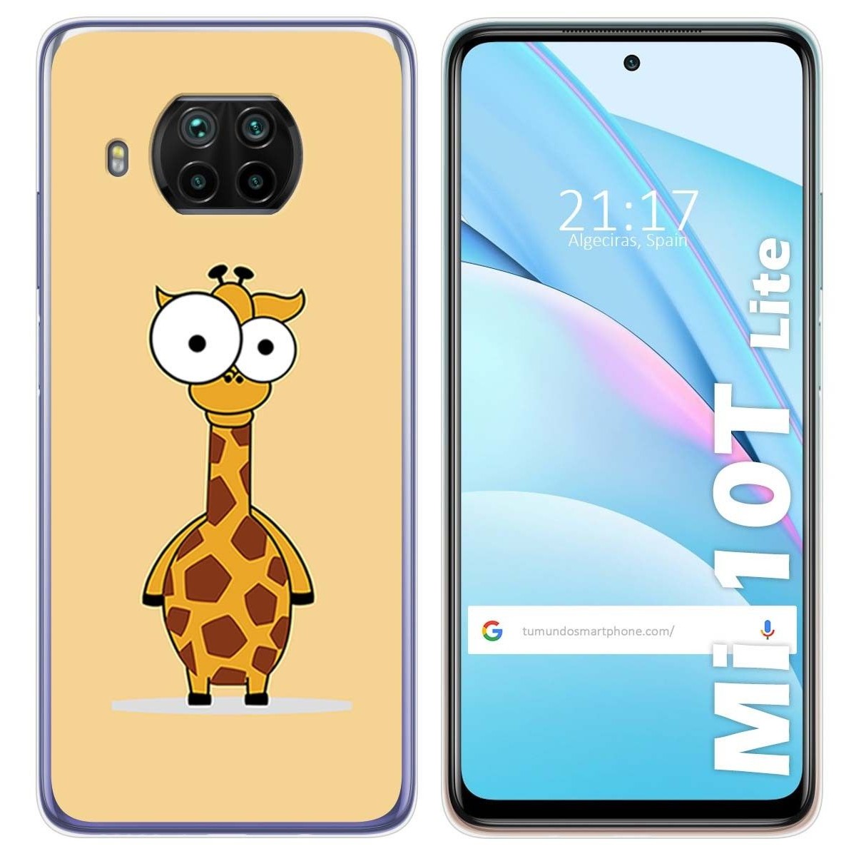 Funda Gel Tpu para Xiaomi Mi 10T Lite diseño Jirafa Dibujos