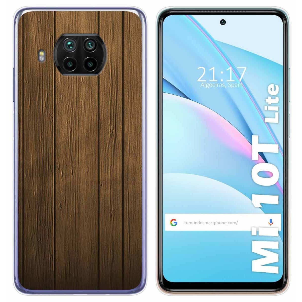 Funda Gel Tpu para Xiaomi Mi 10T Lite diseño Madera Dibujos
