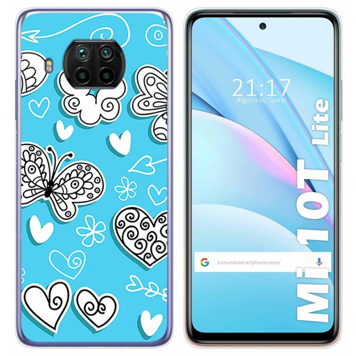 Funda Gel Tpu para Xiaomi Mi 10T Lite diseño Mariposas Dibujos