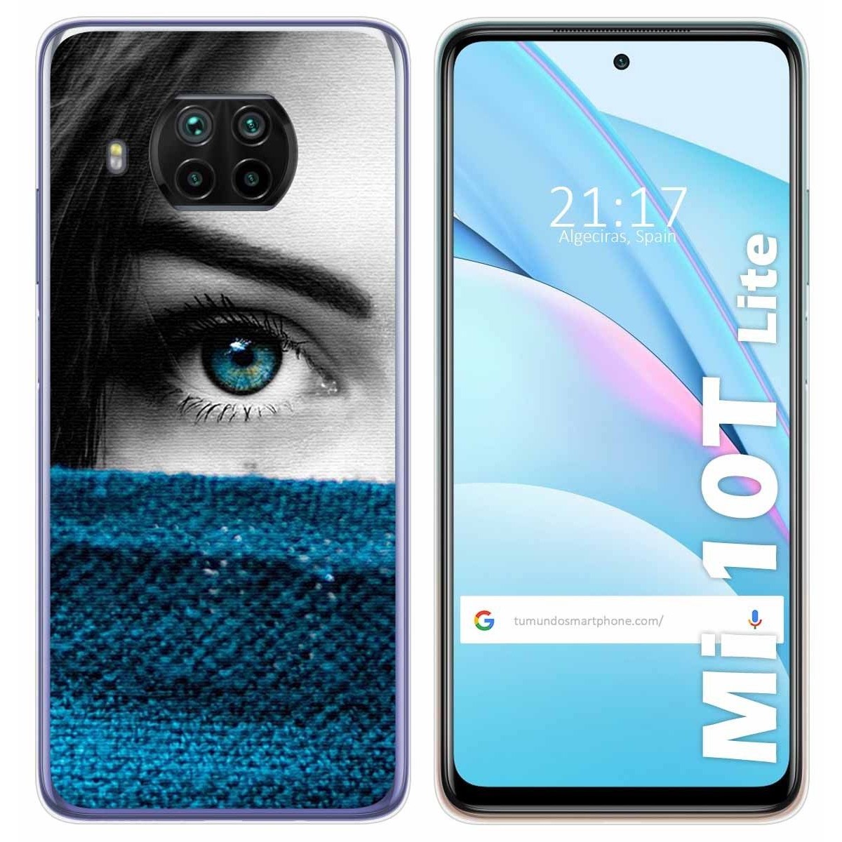 Funda Gel Tpu para Xiaomi Mi 10T Lite diseño Ojo Dibujos