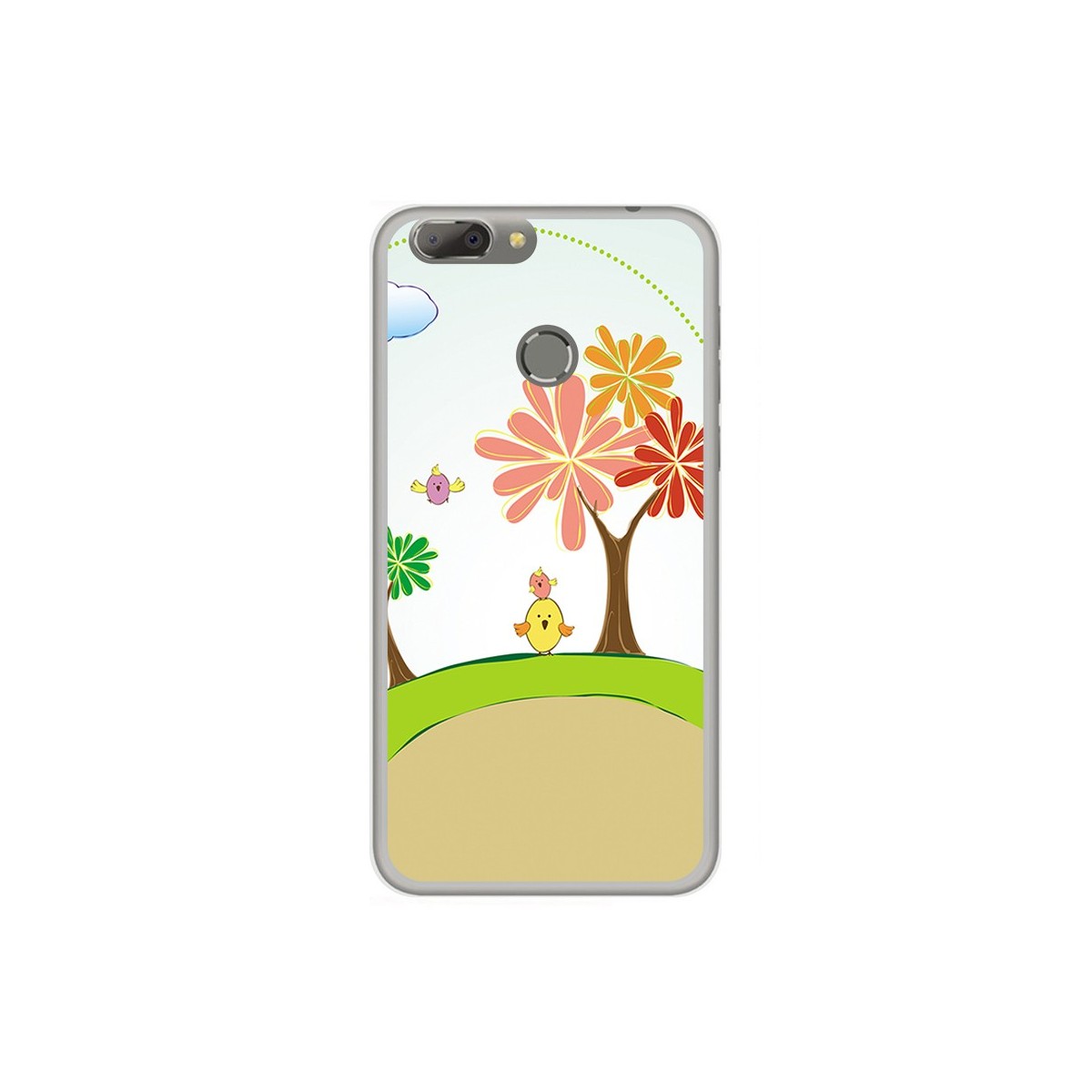 Funda Gel Tpu para Oukitel U20 Plus Diseño Primavera Dibujos