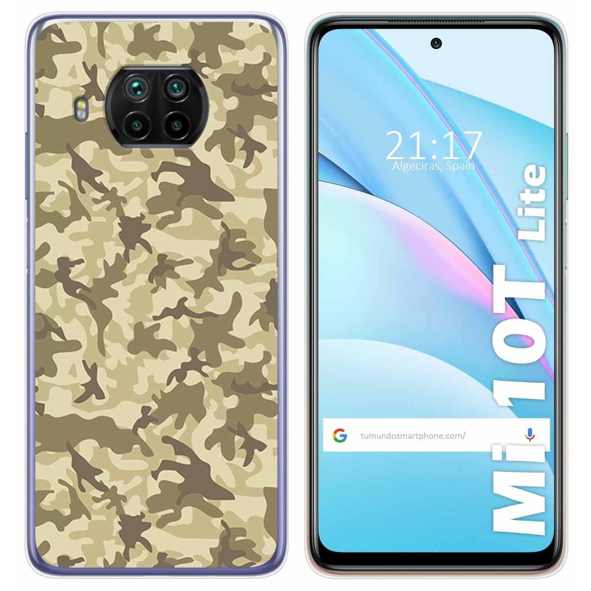 Funda Gel Tpu para Xiaomi Mi 10T Lite diseño Sand Camuflaje Dibujos