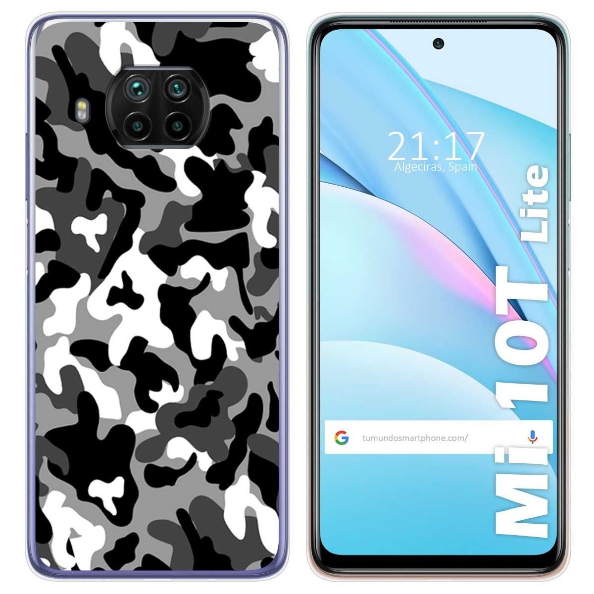 Funda Gel Tpu para Xiaomi Mi 10T Lite diseño Snow Camuflaje Dibujos