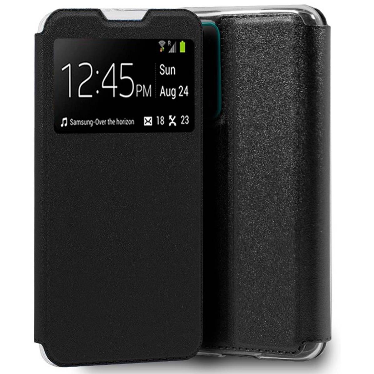 Funda Libro Soporte con Ventana para Huawei P Smart 2021 Color Negra