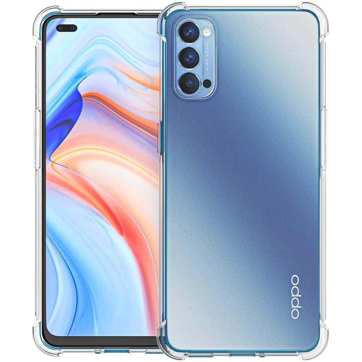 Funda Gel Tpu Anti-Shock Transparente para Oppo Reno 4 5G