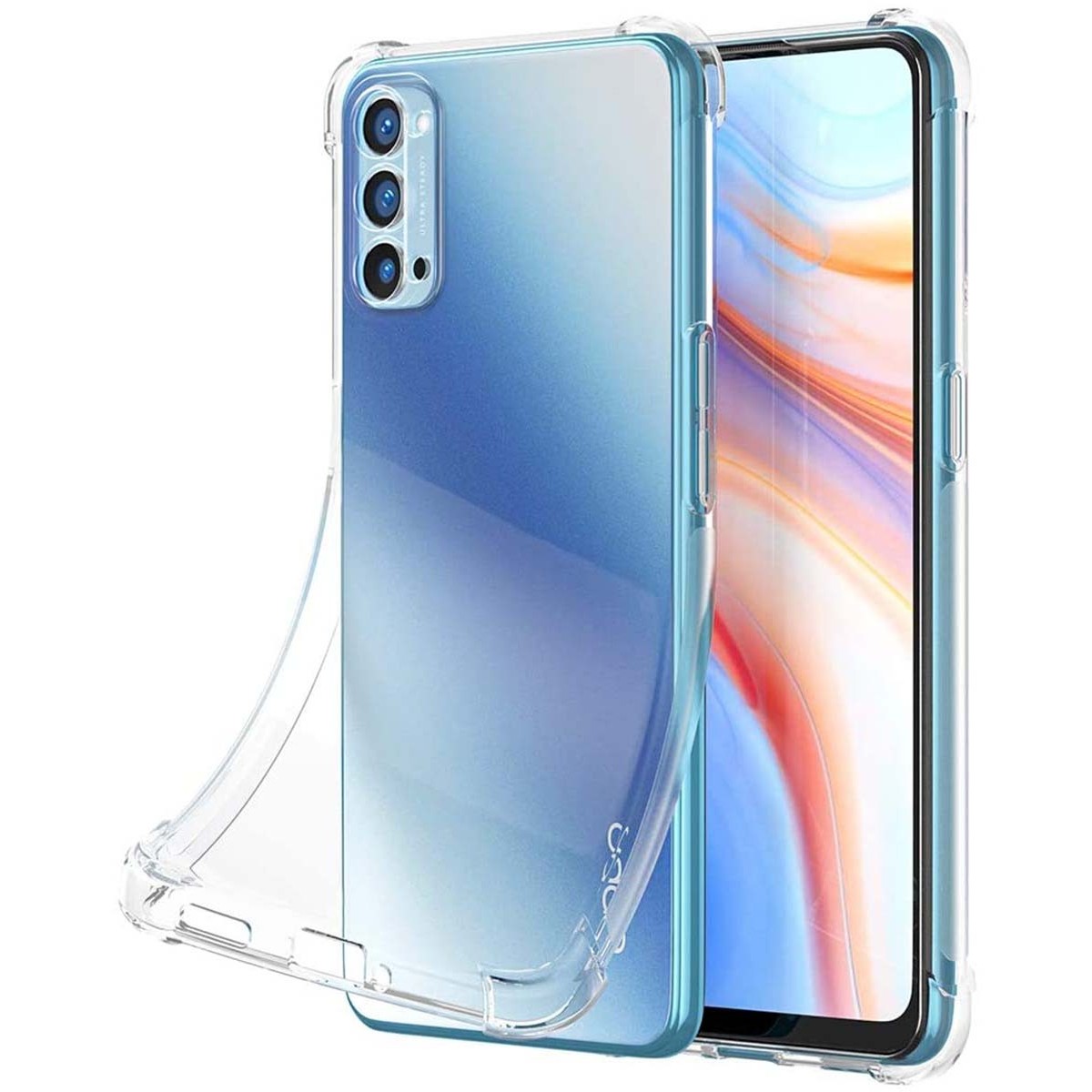 Funda Gel Tpu Anti-Shock Transparente para Oppo Reno 4 5G