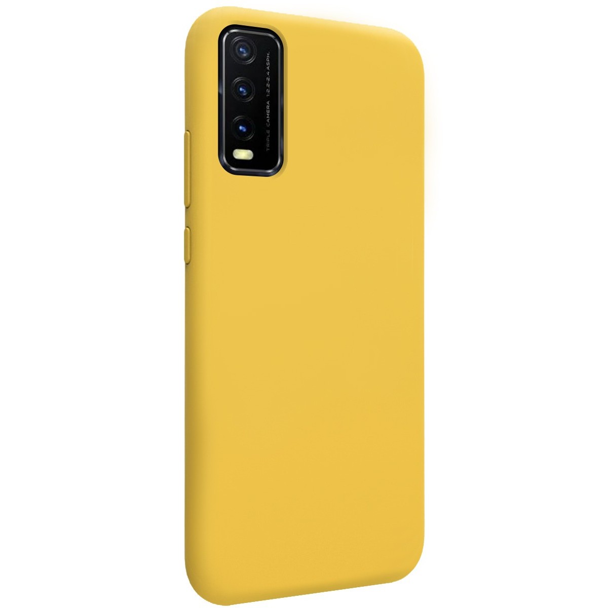 Funda Silicona Líquida Ultra Suave para Vivo Y20s / Y11s color Amarilla
