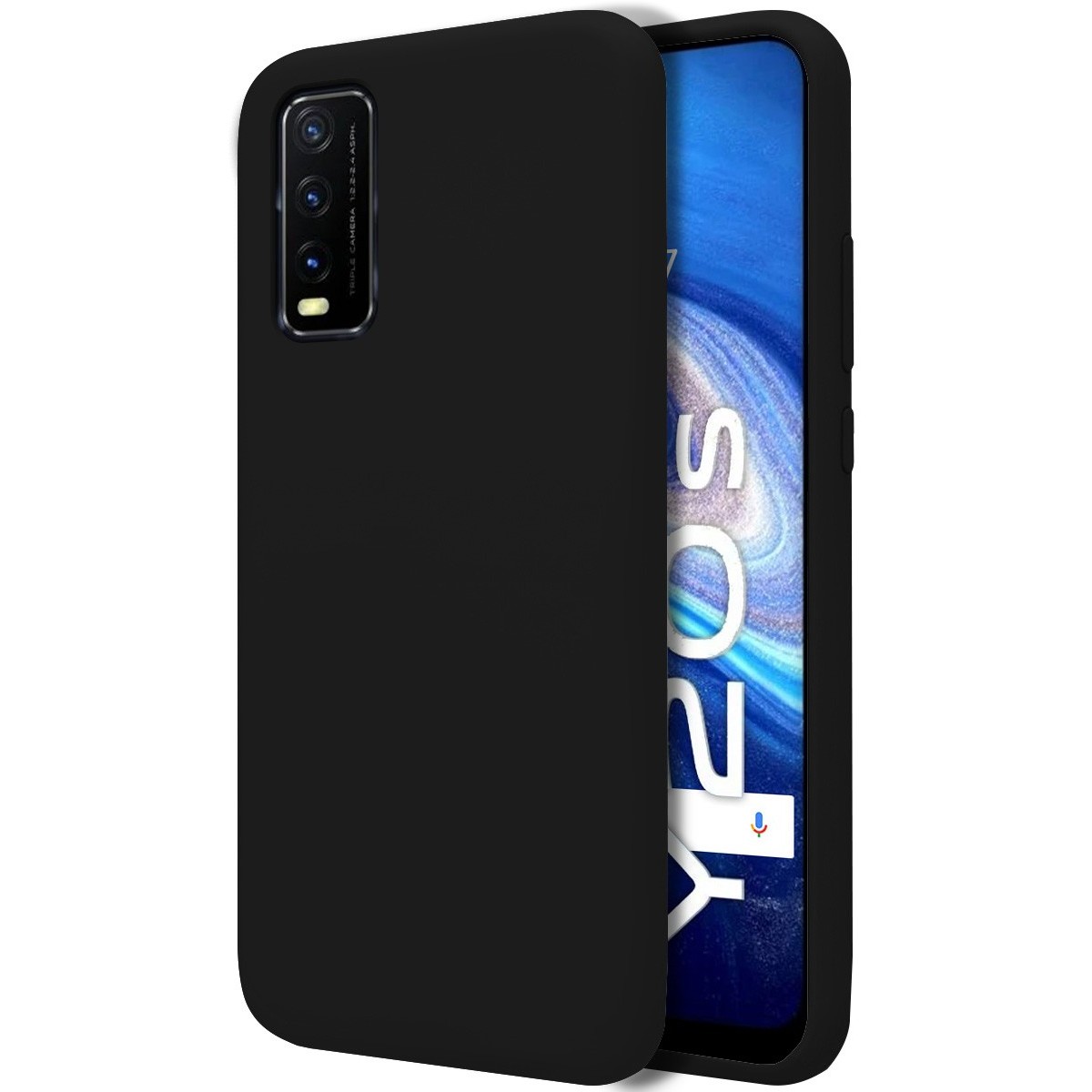 Funda Silicona Líquida Ultra Suave para Vivo Y20s / Y11s color Negra