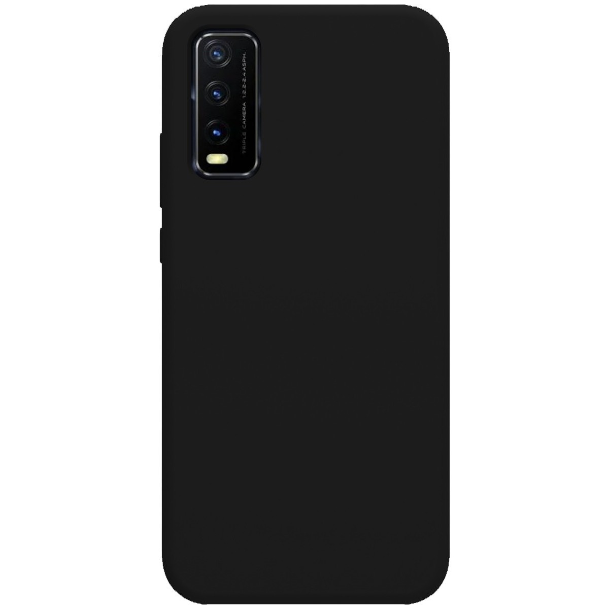 Funda Silicona Líquida Ultra Suave para Vivo Y20s / Y11s color Negra