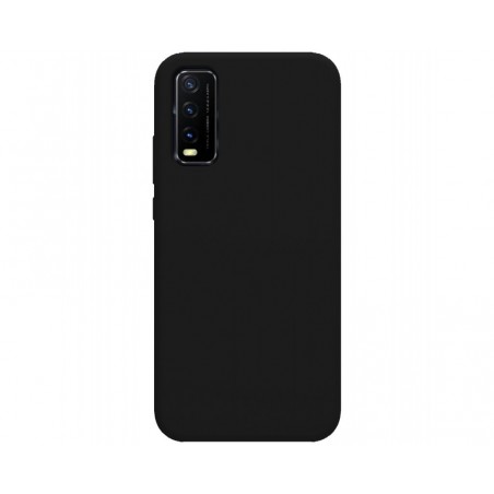 Funda Silicona Líquida Ultra Suave para Vivo Y20s / Y11s color Negra
