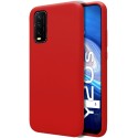 Funda Silicona Líquida Ultra Suave para Vivo Y20s / Y11s color Roja