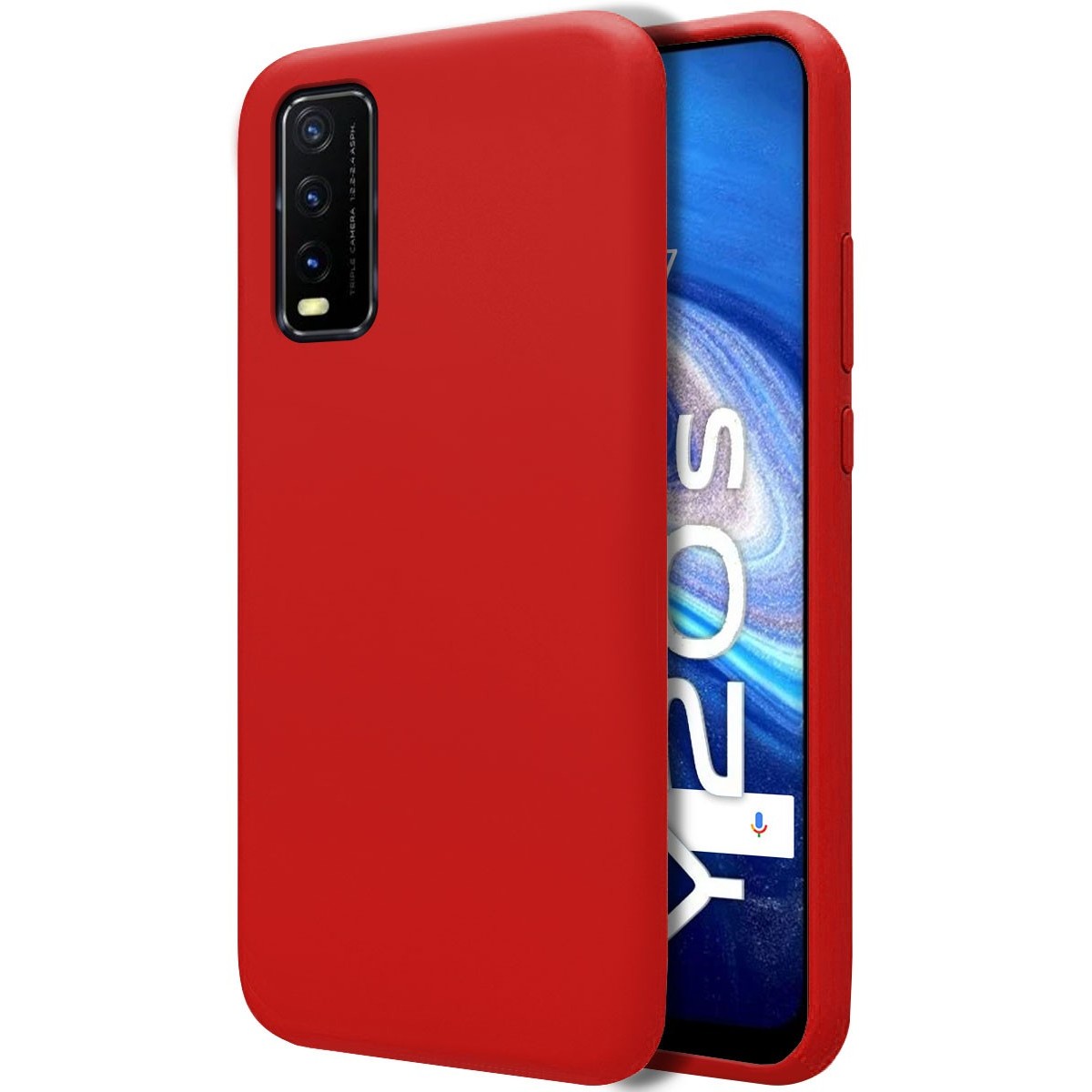 Funda Silicona Líquida Ultra Suave para Vivo Y20s / Y11s color Roja