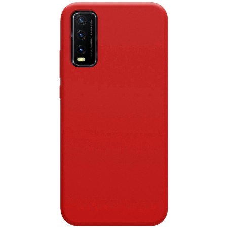 Funda Silicona Líquida Ultra Suave para Vivo Y20s / Y11s color Roja