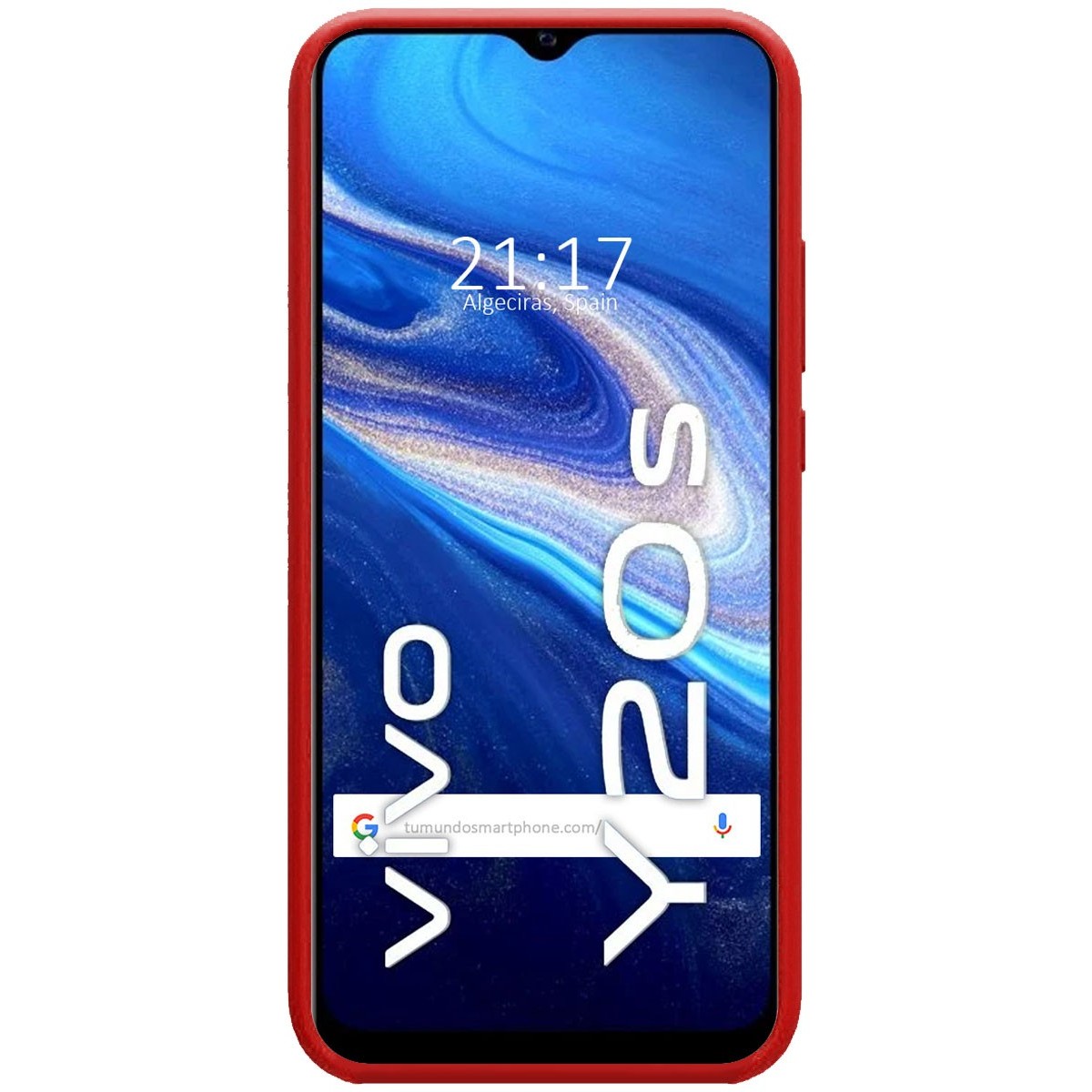 Funda Silicona Líquida Ultra Suave para Vivo Y20s / Y11s color Roja