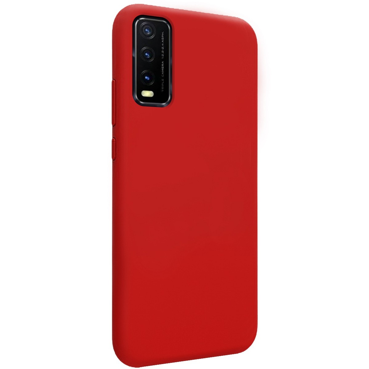 Funda Silicona Líquida Ultra Suave para Vivo Y20s / Y11s color Roja