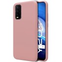 Funda Silicona Líquida Ultra Suave para Vivo Y20s / Y11s color Rosa