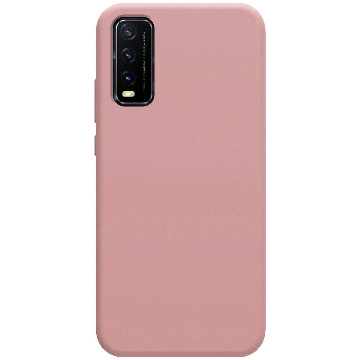 Funda Silicona Líquida Ultra Suave para Vivo Y20s / Y11s color Rosa