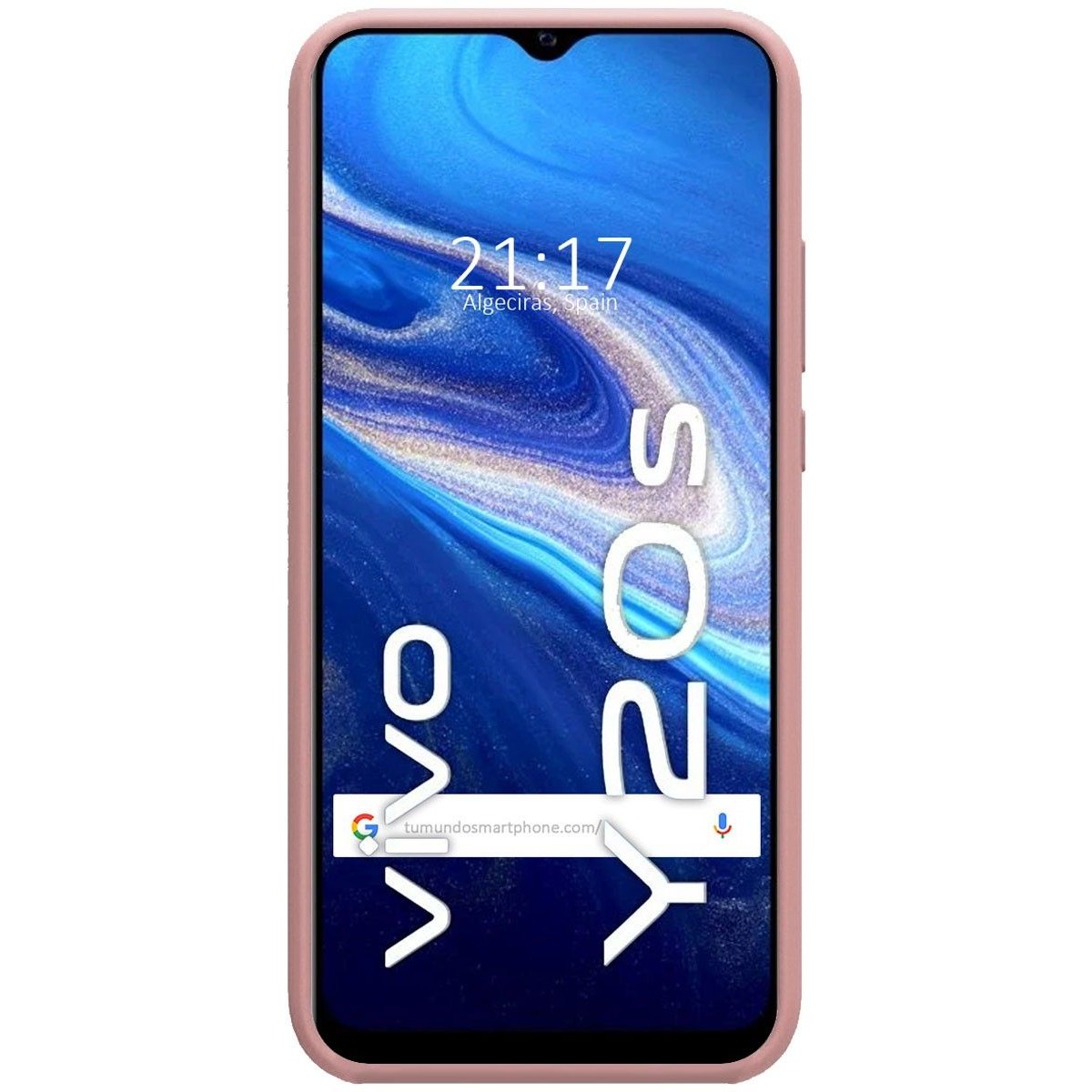 Funda Silicona Líquida Ultra Suave para Vivo Y20s / Y11s color Rosa