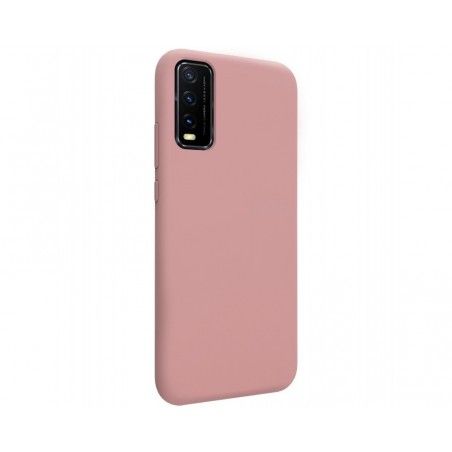 Funda Silicona Líquida Ultra Suave para Vivo Y20s / Y11s color Rosa