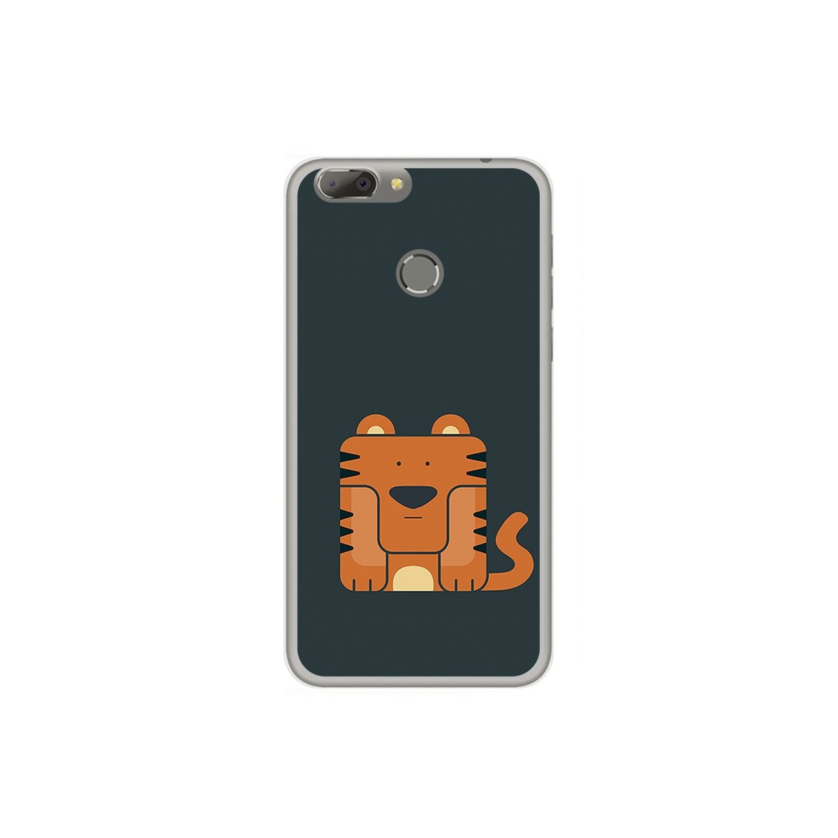 Funda Gel Tpu para Oukitel U20 Plus Diseño Tigre Dibujos